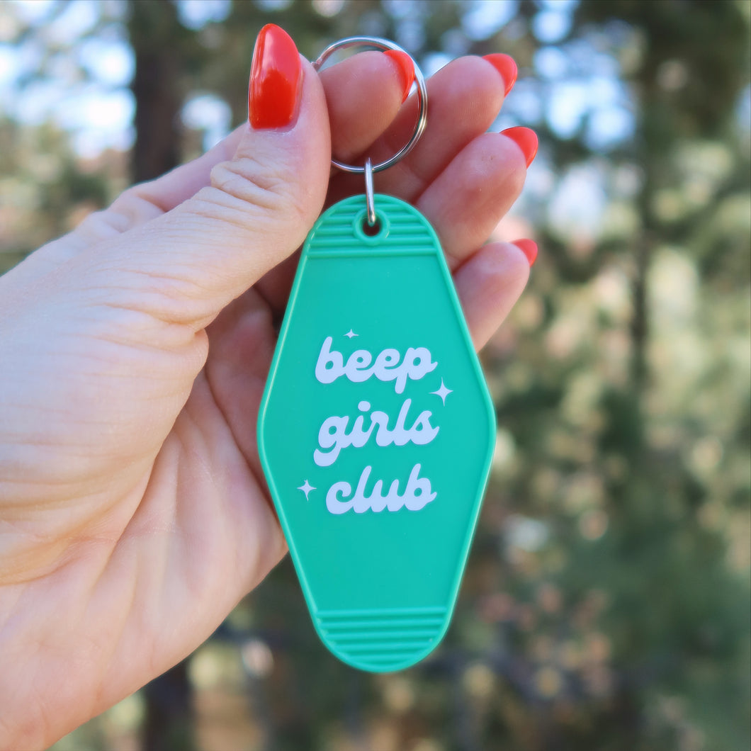 beep girls club vintage keychain