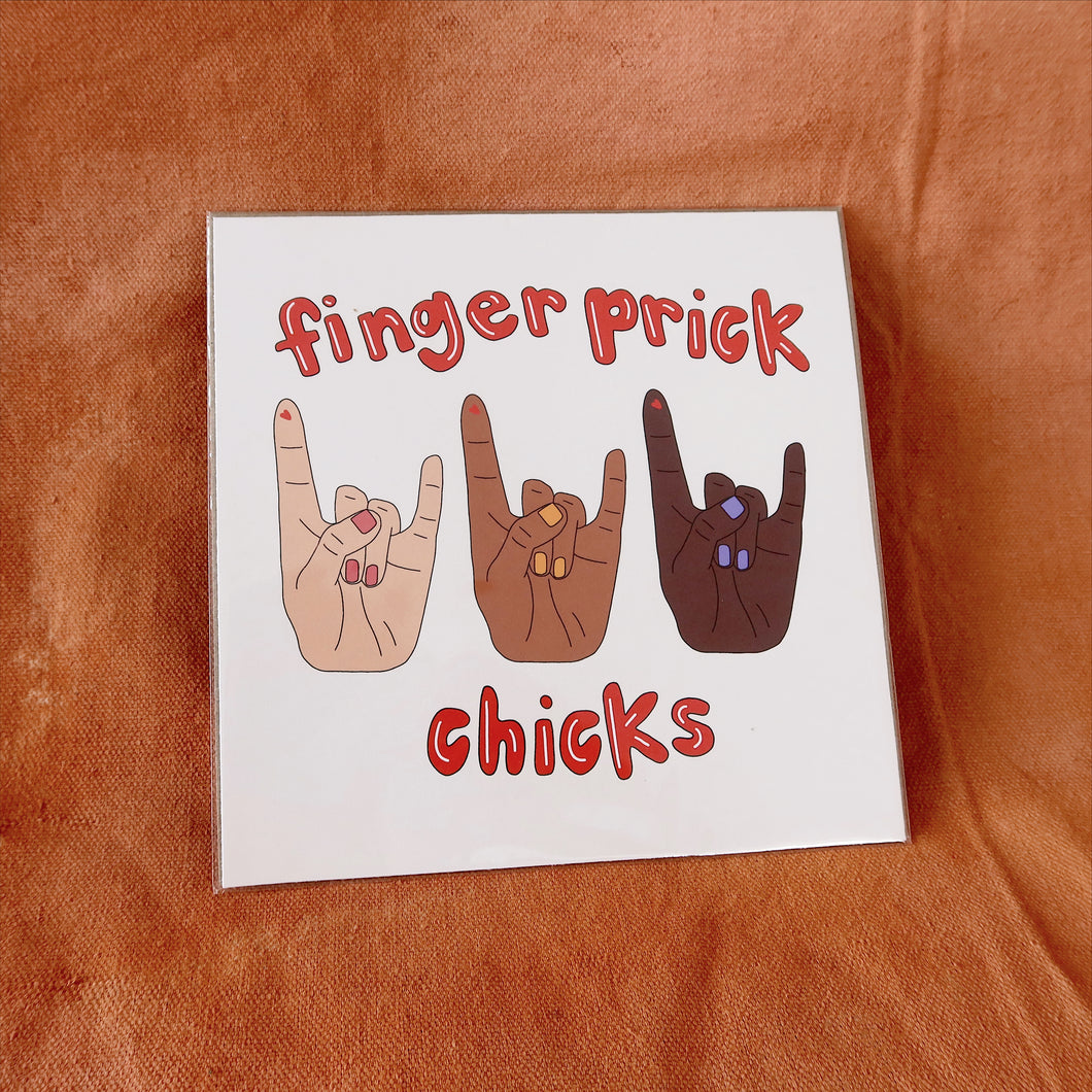 fingerprick chicks print