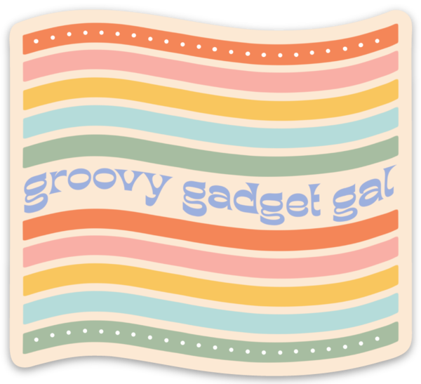 groovy gadget gal sticker