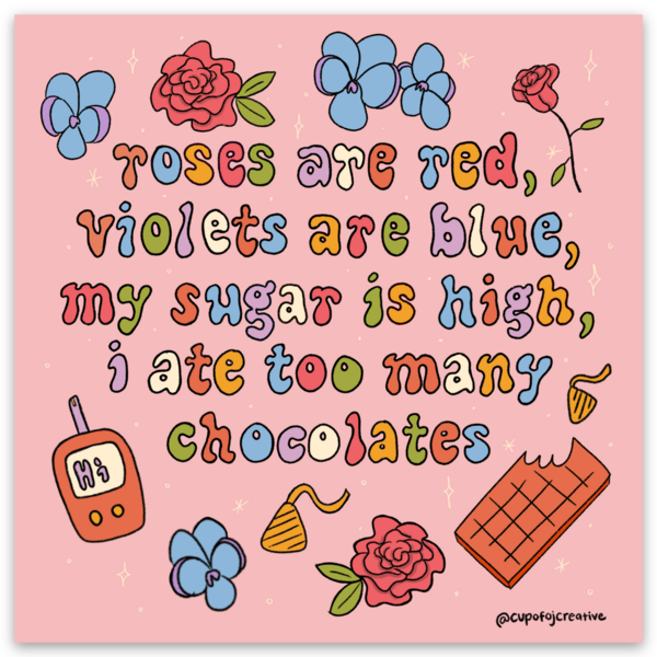 blood sugar poem sticker